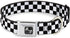 Buckle-Down Seatbelt Buckle Dog Collar, Checker Black/White, 1" Wide, Fits 15-26" Neck, Large