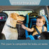 ZQ Bench Car Seat Cover for Dogs, Waterproof Rear Seat Protector Stays Securely in Place for Pets, Dog Backseat Cover