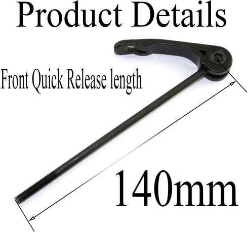 RuiLing 1 Pair Black Quick Release Bolt Lever Axle Set for Front and Rear MTB Bicycle Wheel Hub Accessories