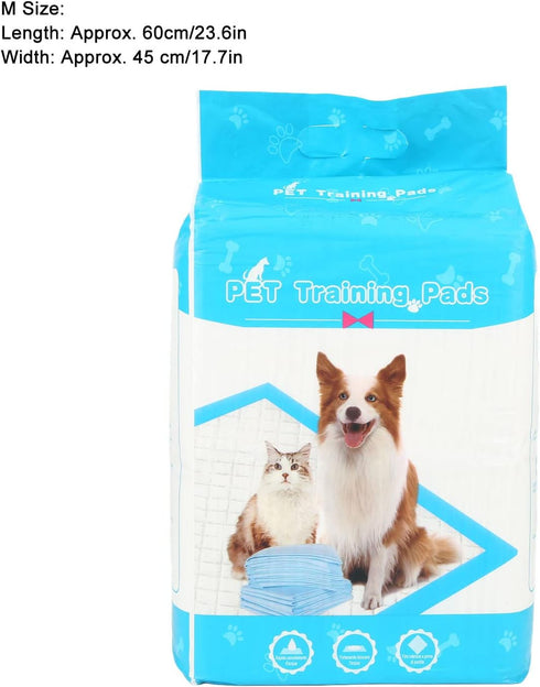 100 Count 45x60cm 17.7x23.6in (50pcs)) Pet Disposable Dog Pads, Quick Absorb Puppy Pee Pads with Leakproof Design