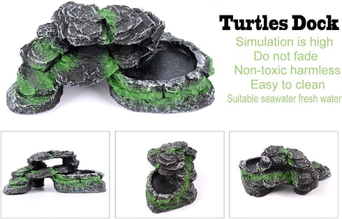 PINVNBY Turtles Dock for Aquarium Reptile Basking Platform for Turtles, Frogs, Newts (1 Pack)