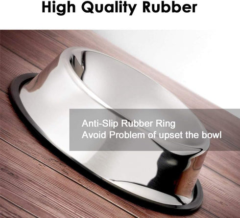 Steel Dog Bowls, 8oz to 48oz, Cat Bowl Water and Food with Rubber Base for Small/Medium/Large Pets