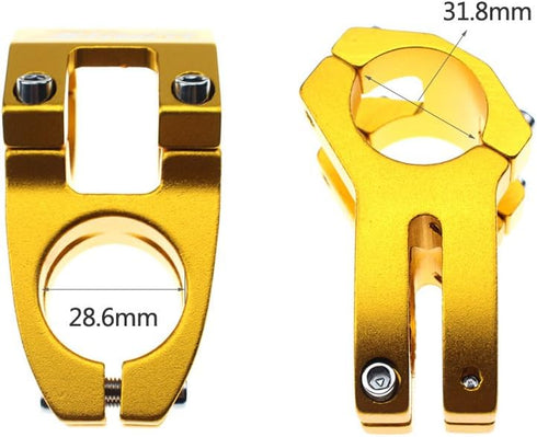 Wake 31.8 Stem 45mm, Short Handlebar Stem for Most Bicycles, Road Bike, MTB, BMX, Fixie Gear (Aluminum Alloy, Black