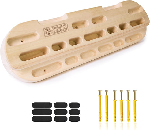 POWER GUIDANCE Rock Climbing Hangboard Wooden Hand Grip Strengthener Forearm Exerciser for