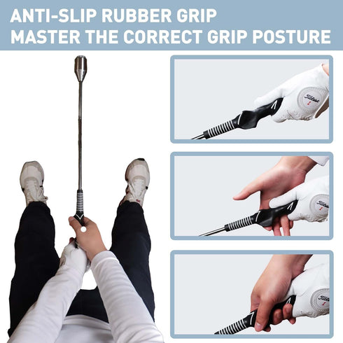 Golf Swing Trainer Aid - Golf Grip Trainer for Warm-up, Swing Tempo Training, Weighted Golf Club for Indoor Practice