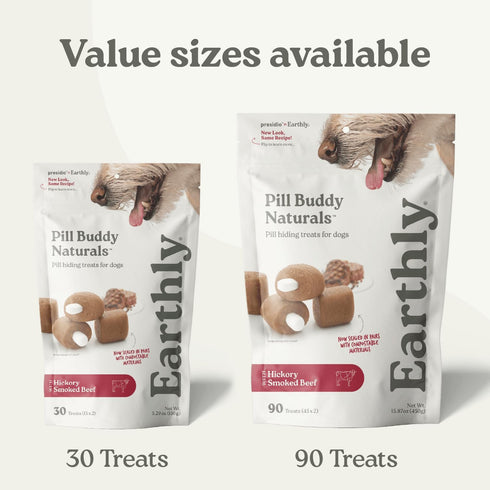 Presidio Pill Buddy Naturals - PB & Banana Recipe Pill Hiding Treats for Dogs - 30 Servings for Any Size Medication