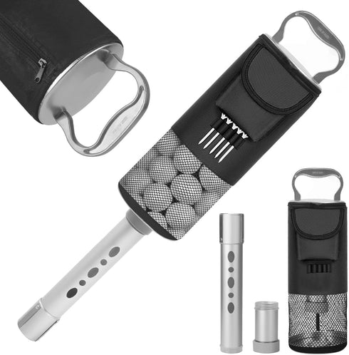 HOW TRUE Golf Ball Shag Bag with Detachable Aluminum Alloy Tube, Holds up to 70 Balls