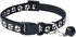 CHBORCHICEN 2-Pack Adjustable Footprint & Reflective Cat Collar with Bell - Basic Dog Cat Collar (Small, Black)