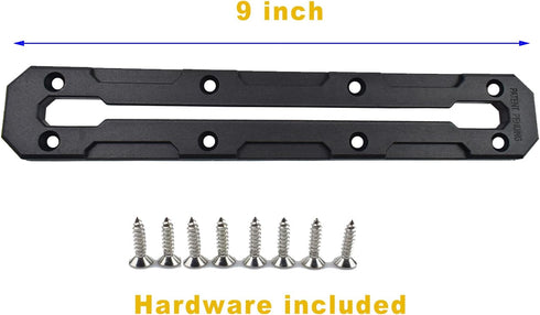 Kayak Track Mount Low Profile Nylon Rail Track, Kayak Fishing Accessories, 6/9/12 inch (1/2 pack) (9 inch(2pack))