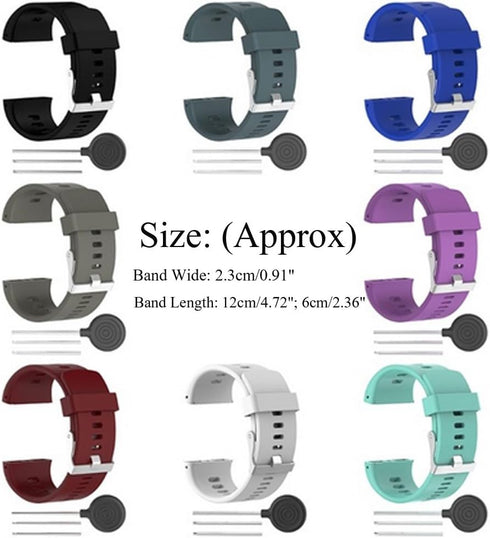 Soft Adjustable Silicone Replacement Wrist Watch Band for Polar V800, Band for Polar V800 (No Tracker)