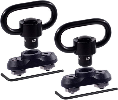 QD Mount Swivel, 2 Pack Quick Detach 1.25" Push Button Swivels Adapter Base for Mlok Rail System