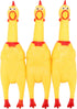 LEGEND SANDY 3 Pack Screaming Chicken Dog Toys, Durable Yellow Rubber Squawking Chickens