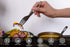 iBasingo Ultralight Titanium Spork Spoon Fork Knife with Folding Handle for Camping & Travel