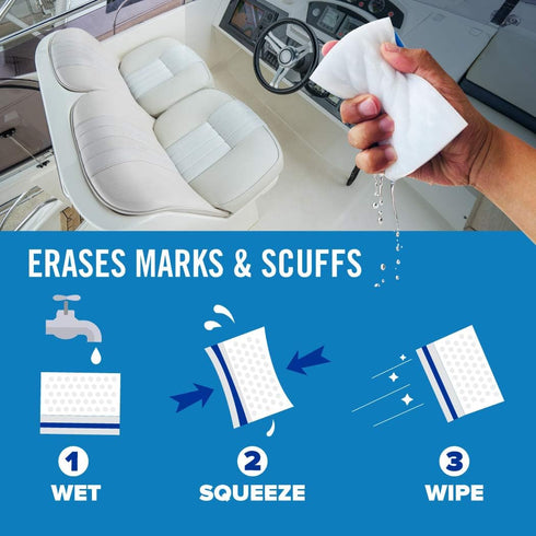 Premium Boat Scuff Erasers, Boating Accessories for Cleaning, Gift for Pontoon, Fishing, Jon Boats