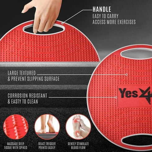 Yes4All Upgraded Wobble Balance Board, 16.34" Non-slip Stability Board for Home Gym