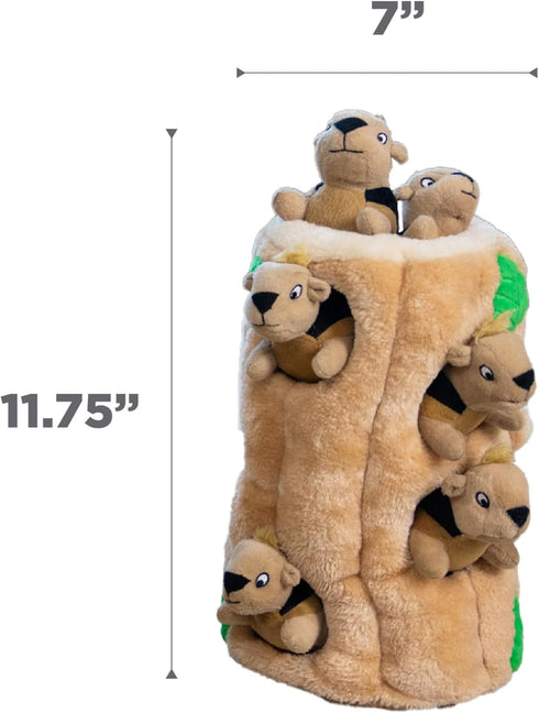 2in1 6 Outward Hound Hide-A-Squirrel Dog Toy Interactive Plush Puzzle with Squeaky Removable Squirrels, X-Large