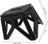 Wakauto Portable Folding Camping Stool for Outdoor Fishing and Entryway Use, Black Plastic Compact Foldable Footrest