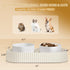 Ceramic Elevated Cat Bowls - 15° Tilted Raised Cat Food Bowls for Indoor Cats, Anti Vomiting Set