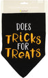 Pearhead Trick or Treat Bandana, Fall Holiday Dog Apparel, Halloween Costume, Slip On Collar Accessories, Small/Medium
