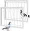 2 Pcs Pigeon Cage Door Bird Wire One Way Entrance Door for Racing Supply Birdcage Breeding (White)