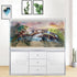 Natural Landscape Waterfall Aquarium Background 72X24IN, Art Natural Theme Fish Tank Background with 8 EVA Double-Sided