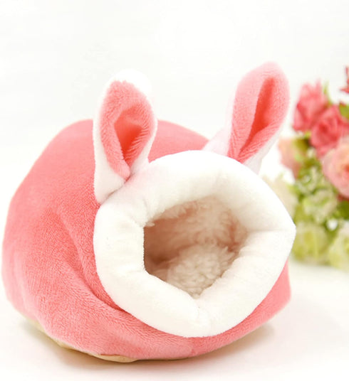 WTWU Set Winter Velvet Hamster House Guinea Pigs House Warm Nest Small Animal Nest Winter Warm Cage for Hamster Rodents