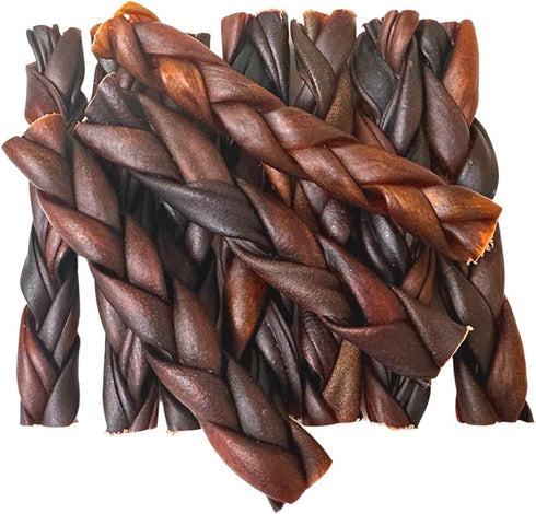 AZRAPAWS Braided Collagen Sticks for Medium & Large Dogs, 5-6 Inch Beef Collagen