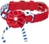 Blueberry Pet Adjustable Dog Collar Bon Voyage Sea Lover in Timeless Red, Neck 13-16.5", for Medium Breed