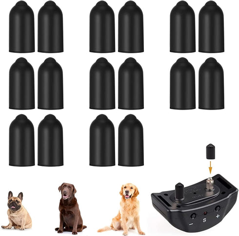 Dog Shock Collar Rubber Tips, 16 pcs Replacement Silicone Covers for Dog Training Collars, Anti Bark Collars Caps