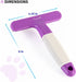 POODLIE Poodle Pet Dog Grooming Rake | Dematting Tool with Stainless Steel Shedding Comb, Purple Handle