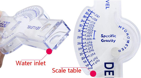 ZRM&E Seawater Hydrometer for Aquarium Aquaculture, Salinity Meter for Fish Tank Specific Gravity Test