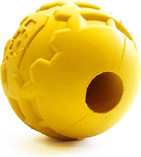 SodaPup Industrial Dog Gear Ball – Durable Chew Toy & Treat Dispenser Made in USA from Non-Toxic Natural Rubber