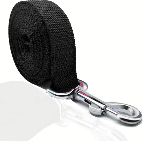 Strong Dog Leash 4FT/5FT/6FT, Nylon for Small Medium Large Dogs (Black, 1 in x 10 ft)
