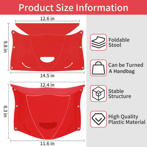 Luoweistar plastic Folding Stool Foldable Portable Stool fishing Lightweight Collapsable Folding Chair Footrest