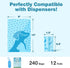 240 Count Joyeux Ocean Scent Dog Poop Bags Rolls,with Dispenser,Leak-Proof Large Doggie,Extra Thick Poop Bag