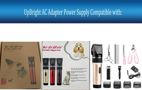 UpBright 2-Prong 5V AC/DC Adapter for Sminiker Dog Pet Hair Clipper Pro, 5VDC 1000mA Power Supply