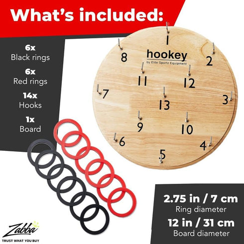 Set Elite Sportz Equipment Ring Toss Game | Sturdy Wooden Board for Kids Outdoor Games | Camping Activities - Adults