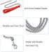 Chain Leash Metal Training Leash, Stainless Steel with Soft Padded Handle for Heavy Duty Dogs (XL, Red Handle)