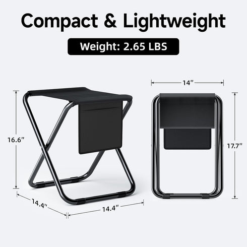Backpacking, Simple Deluxe Portable Camping Chair, Lightweight Folding Chair for Camp, Outdoor Chair for Adults