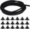 JIH 25 Feet Standard Airline Tubing - Black with Suction Cups for Aquariums, Terrariums