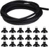 JIH 25 Feet Standard Airline Tubing - Black with Suction Cups for Aquariums, Terrariums
