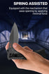 Pocket Knife Spring Assisted Folding Knives, Military EDC Tactical Jack Knives for Camping, Hiking, Survival