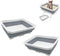 Fhiny 2PCS Open Cat Litter Box, Kitten Potty Pan Semi-Enclosed Foldable Waterproof
