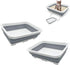 Fhiny 2PCS Open Cat Litter Box, Kitten Potty Pan Semi-Enclosed Foldable Waterproof