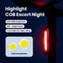 IWONDER COB Bike Tail Light, Red-Blue Dual Color, 5 Modes, USB Rechargeable Bicycle Rear Light