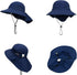YOLAI Summer (BU2, Mesh Breathable Sun Hat Outdoor Large Brim Cape Children's Sunscreen Visors Cap with Strings M)
