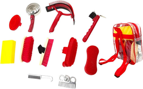 Zxpjkyu 11x Horse Grooming Kit,Cleaning Tools,Horse Brush Set Horses Care Supplies for Horseriders