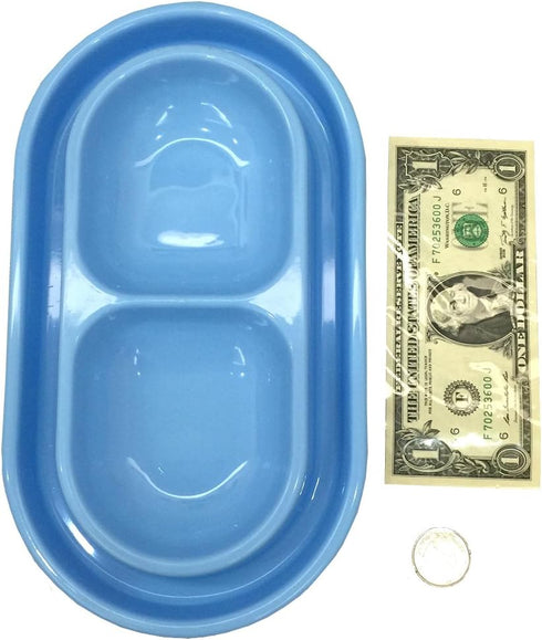 Cat Kitten Dog Puppy Feeder Pet Bowl - New Light Blue, 3 Colors