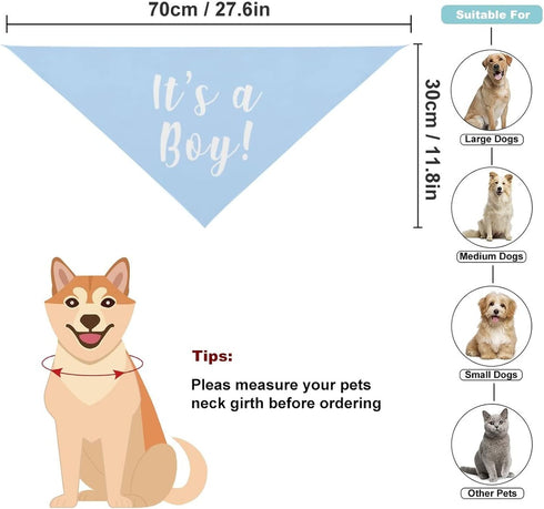 Customizable Triangle Pet Bandana for Dogs and Cats - Fun Birthday Gift