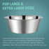 1.1 Gallon Extra Large Dog Bowls, 2 Pack XL Stainless Steel Water Bowls for XLarge Dogs, Polished, Dishwasher Safe
